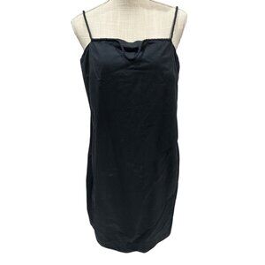 Black COS Spaghetti Strap Mini Dress Medium Made In Turkey Sleeveless Casual
